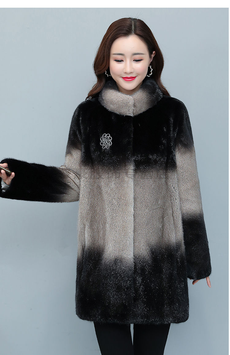 高端轻奢2020新款皮草女士貂毛外套中老年妈妈加厚水貂皮大衣女整貂中