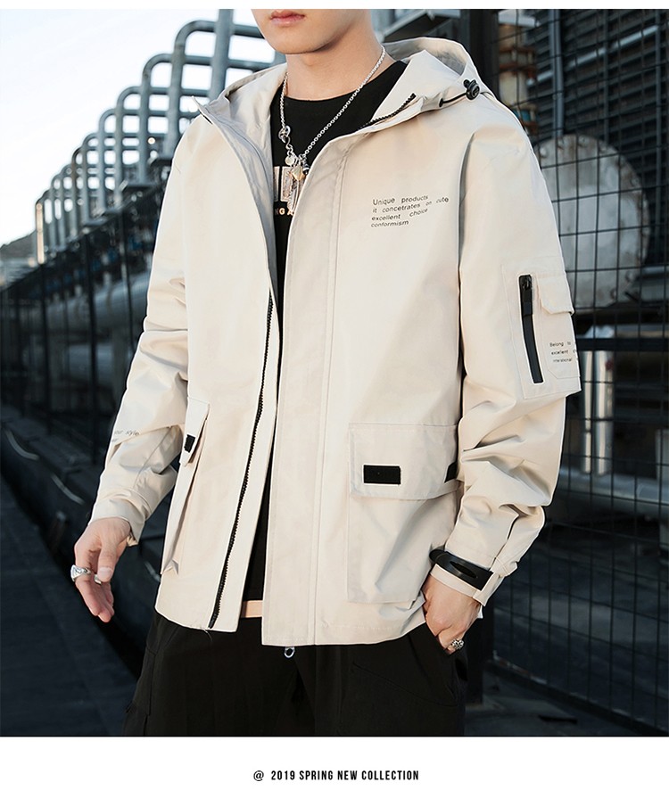 ubw工装外套男装春季夹克男士春秋风衣青少年休闲春装衣服男时尚褂子