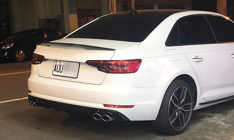 适用于奥迪a3 a4l a5 a6l尾翼 改装刀锋款r款s3 s4 s5碳纤维尾翼 小