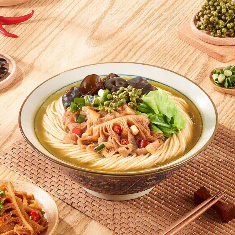 鲜面传川蜀藤椒毛肚面3盒装老成都担担面条拌面酸豆角