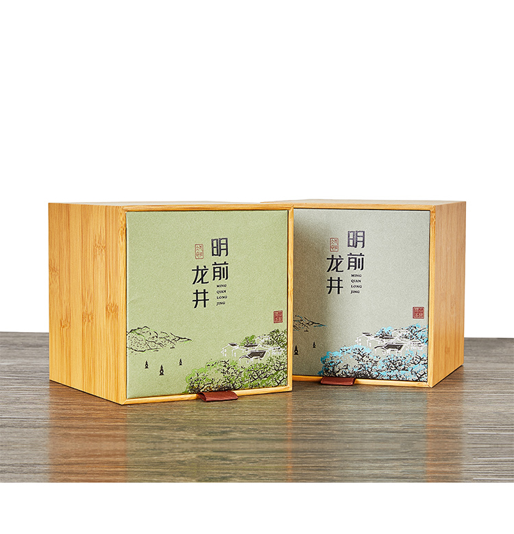小方桶明前龙井茶叶包装盒半斤西湖牛皮纸土方包绿茶礼盒空盒注意尺寸