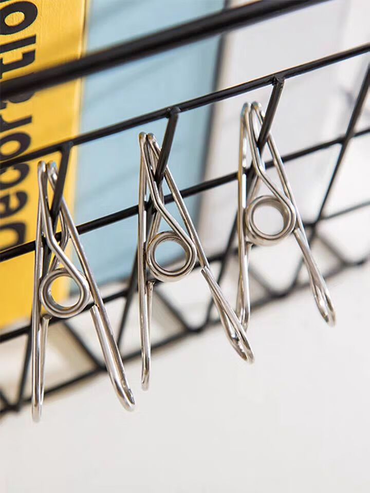 夹子不锈钢晾衣服夹子凉衣夹弹簧夹防风夹封口夹晾衣夹袜子夹衣架试用