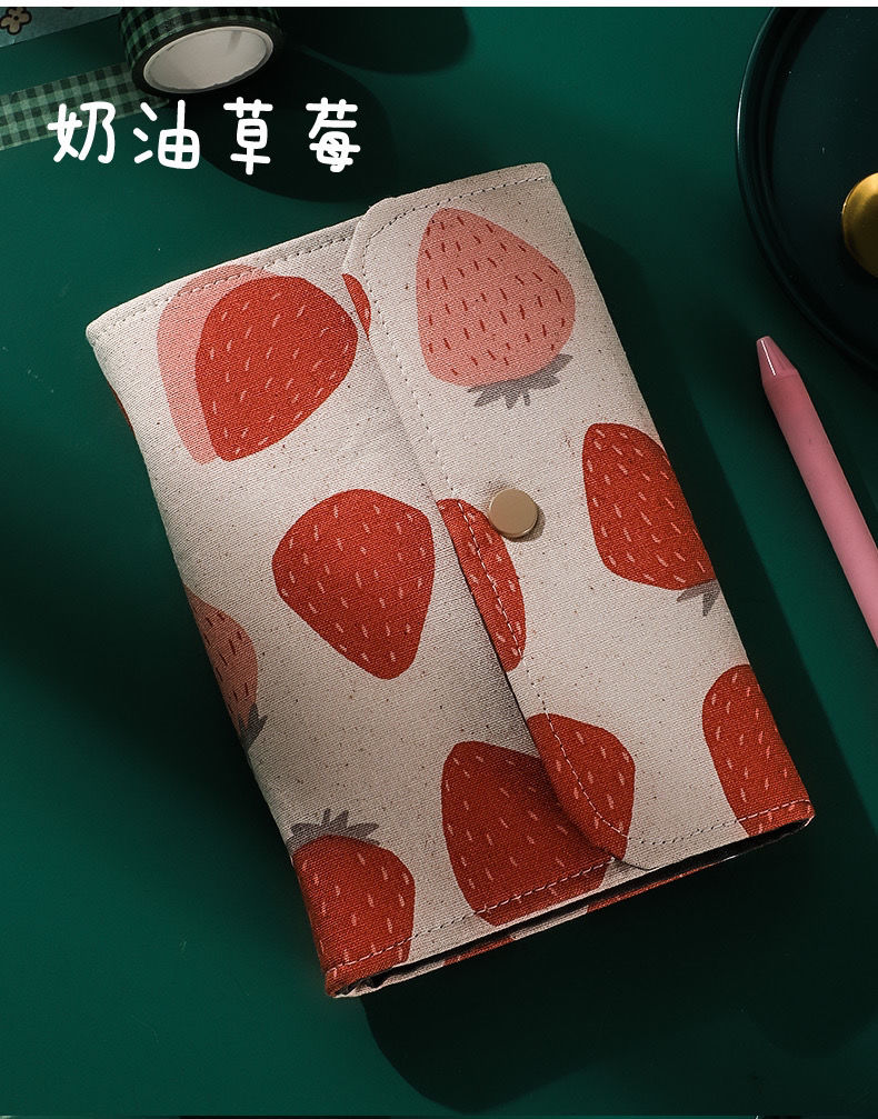 少女可爱网红手帐本原创日系古风手账本活页可拆 a6 可爱草莓【图片