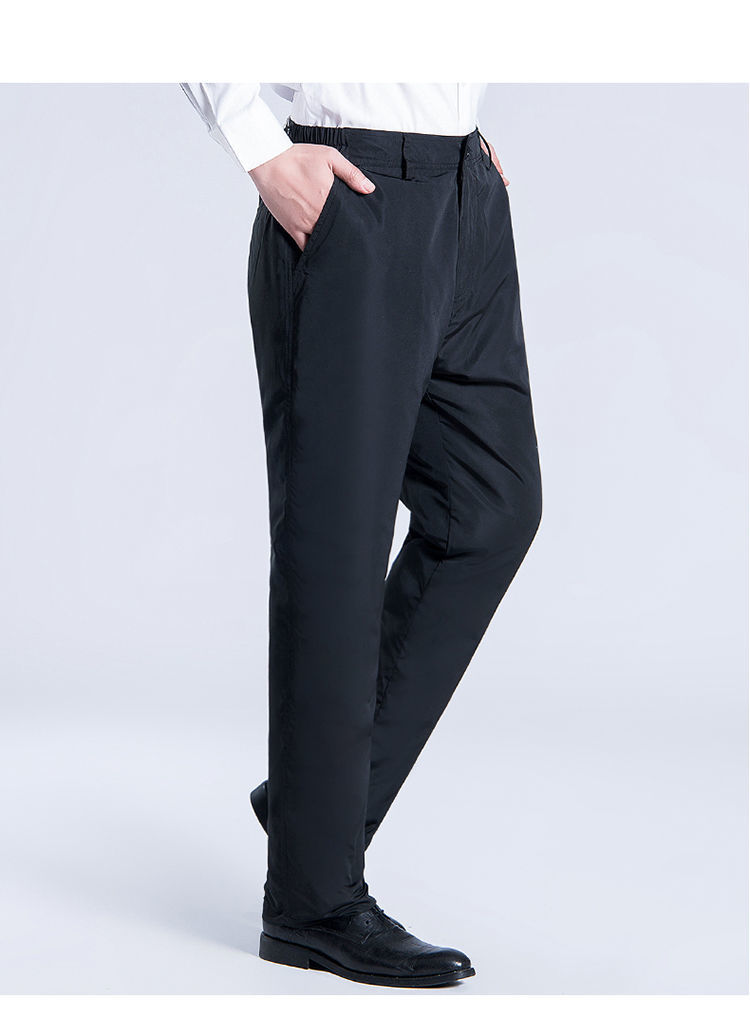 甄萌中老年可脱卸羽绒裤男外穿高腰加厚保暖鸭绒裤大码爸爸休闲棉裤冬