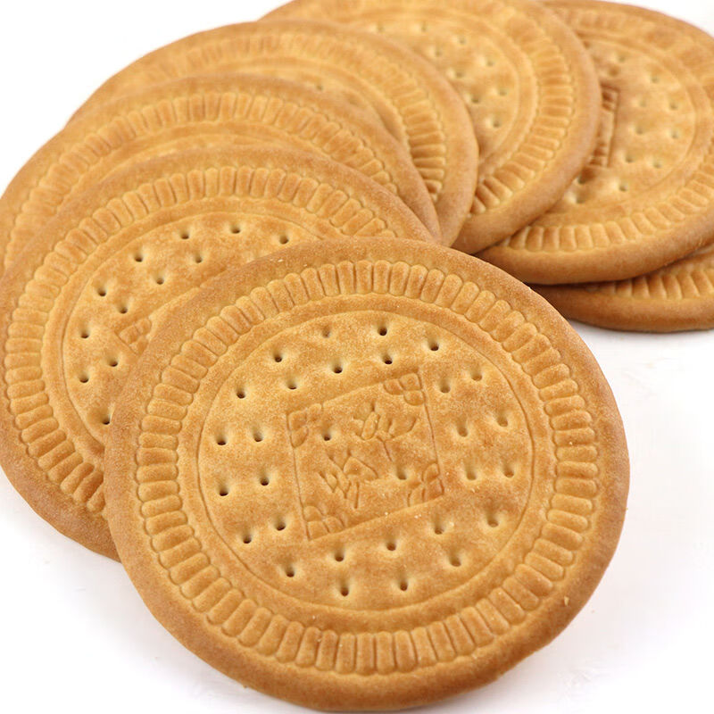 约定早餐饼干圆形500克真空包装5袋酥性牛奶营养零食乐吧早点 食乐吧