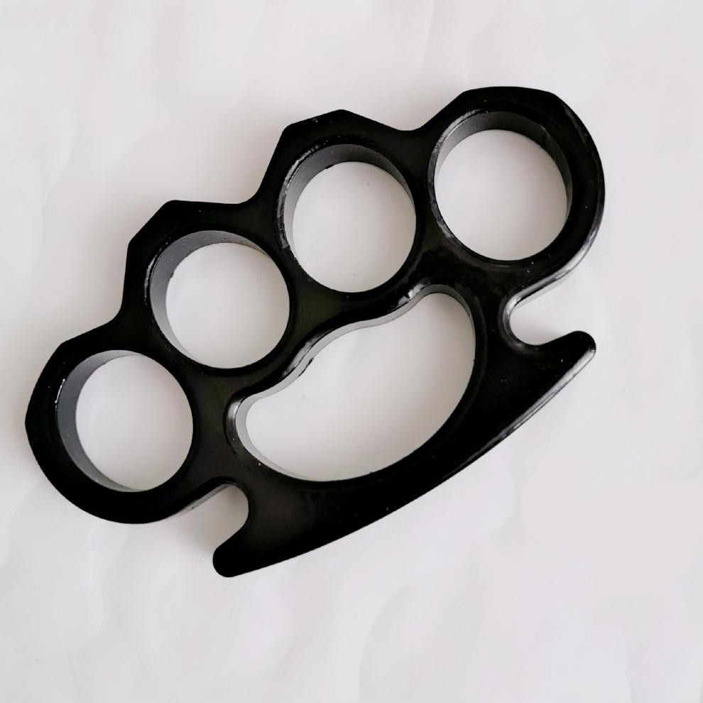 指虎四指玻纤防身拳刺便携手扣虎指拳扣自卫用品装备手撑子1#经典黒薄