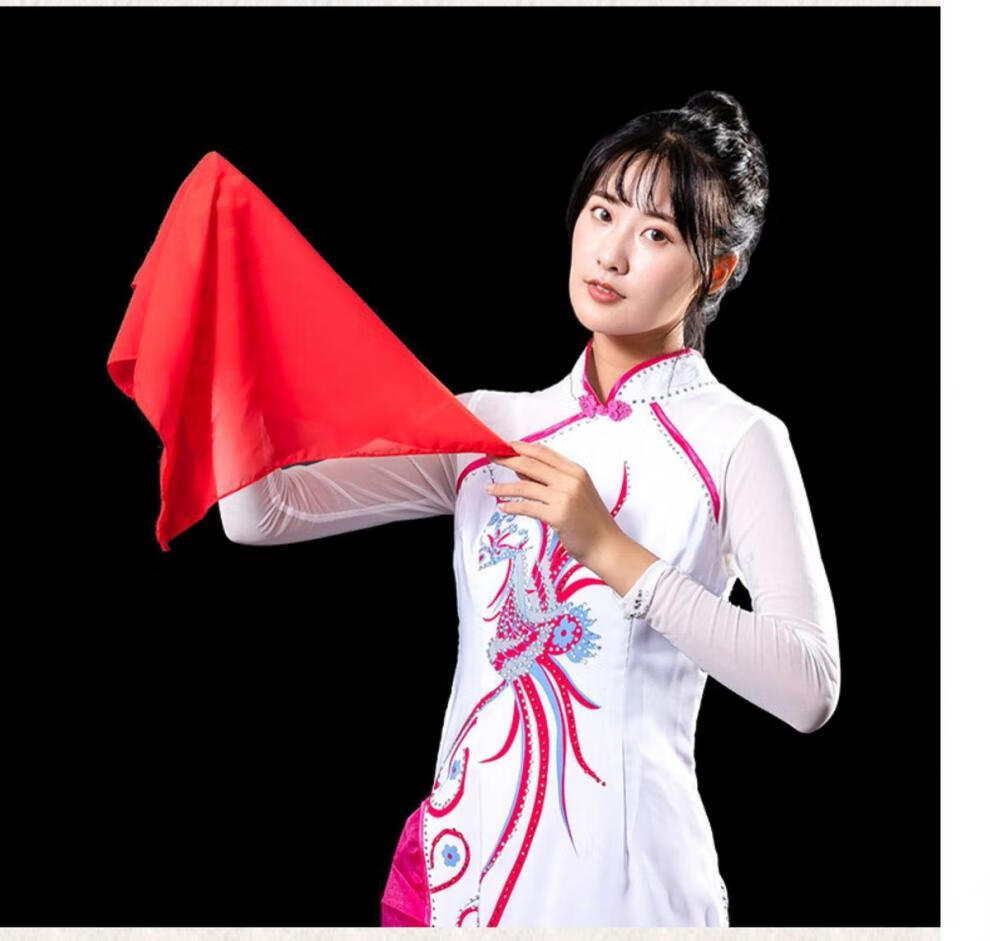 风离痕舞蹈考级丝巾舞蹈丝巾纱巾正方形表演手绢花考级纱巾广场跳舞