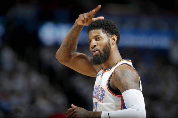 滕讯体育旗舰同款泡椒保罗乔治球衣步行者快船雷霆13号全国滕讯体育