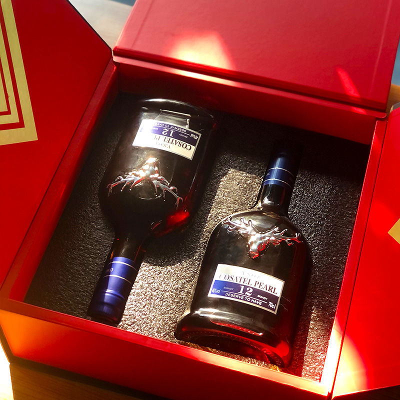 轩v洋酒法国原装进口洋酒特工珍藏xo白兰地洋酒40度700ml礼盒700ml