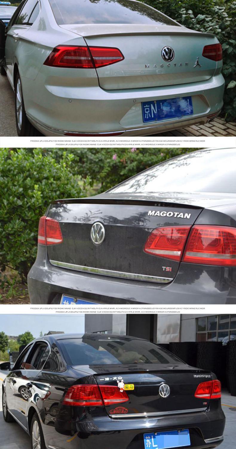 适用大众迈腾尾翼1216款b7卧式小压尾1720年新能源免打孔扰流板1216款