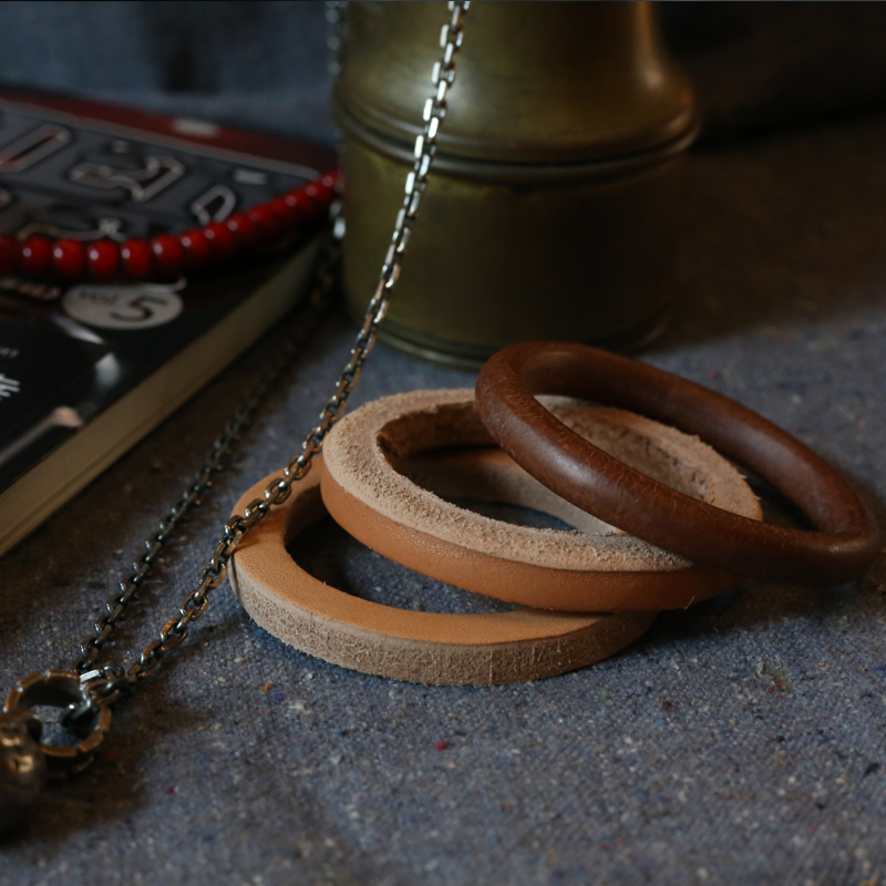 高桥吾郎皮手环 手工高桥吾郎goros日本枥木鞍革无缝皮手环手镯男女