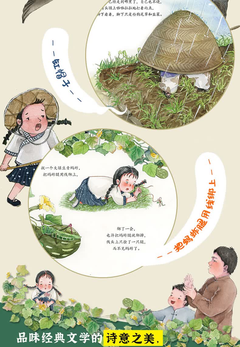 旗舰店正版呼兰河传绘本美绘版正版6册萧红儿童故事书3一6到812岁孩子