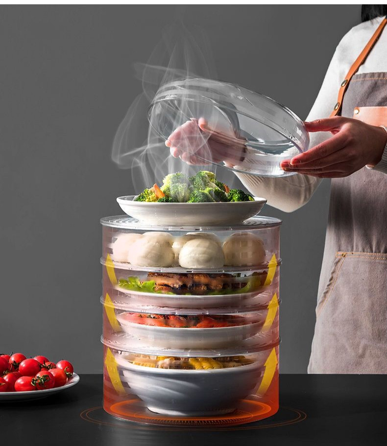 保温菜罩饭菜餐桌防尘罩子盖剩菜加热家用新款冬季保暖加厚可折叠矮款