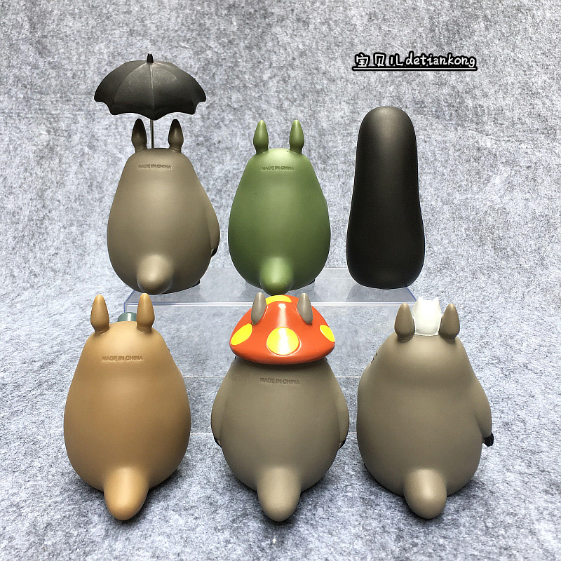 龙猫龙猫摆件一套宫崎骏公仔无脸男桌面汽车车载创意饰品生日礼物 无