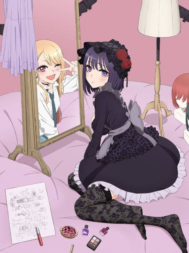 绽晴 女仆cos服 喜多川海梦cos黑江雫更衣人偶坠入爱河女仆洛丽塔动漫