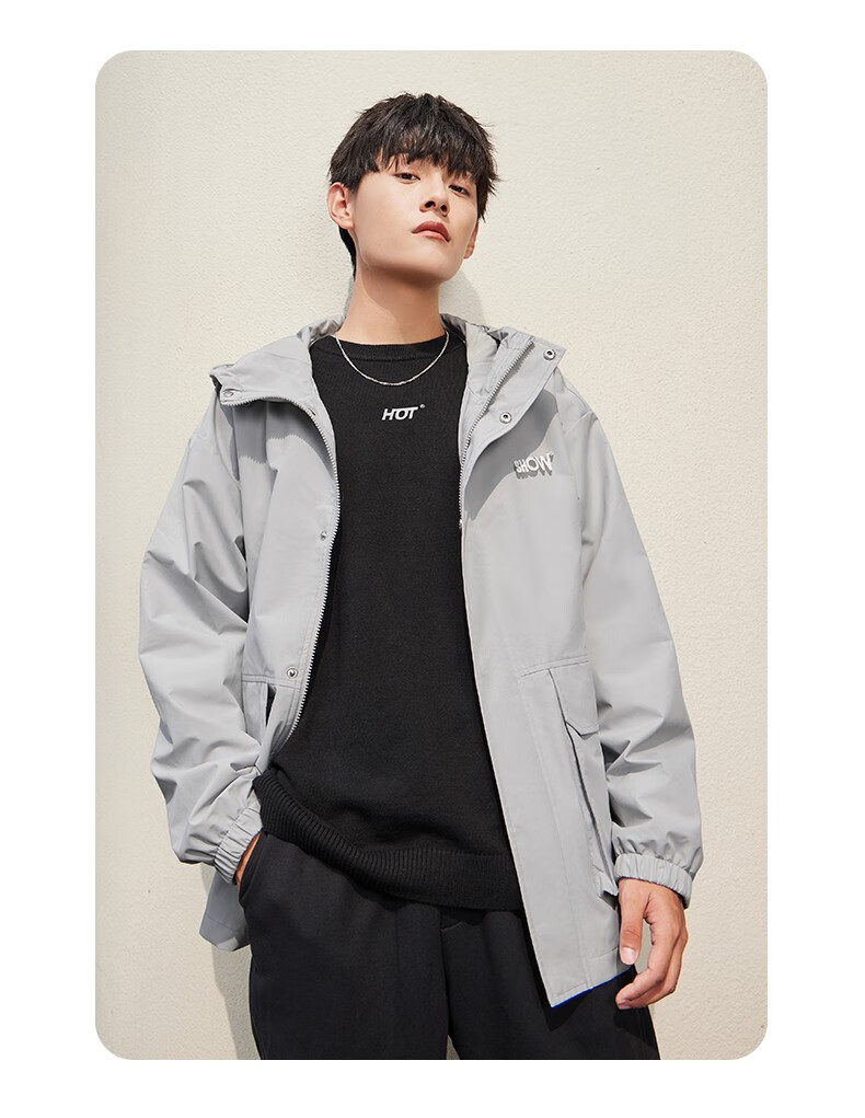 a21奥特莱斯季2021新款男装时尚休闲简约梭织3m反光工艺字母印花宽松