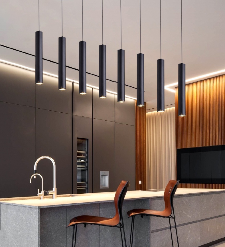 适用于led明装长筒射灯圆柱5w7w掉线筒灯免开孔吊灯明装细长圆筒灯单