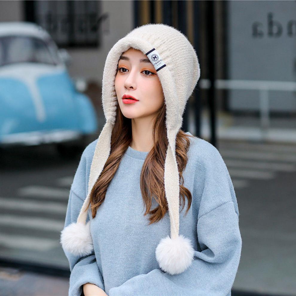 【高品质】【毛线帽女】2020冬季新款针织帽子女士韩版潮冬季保暖月子