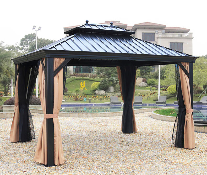 梓晴户外凉亭室外庭院铝合金亭子别墅凉棚帐篷花园露台遮阳棚雨棚