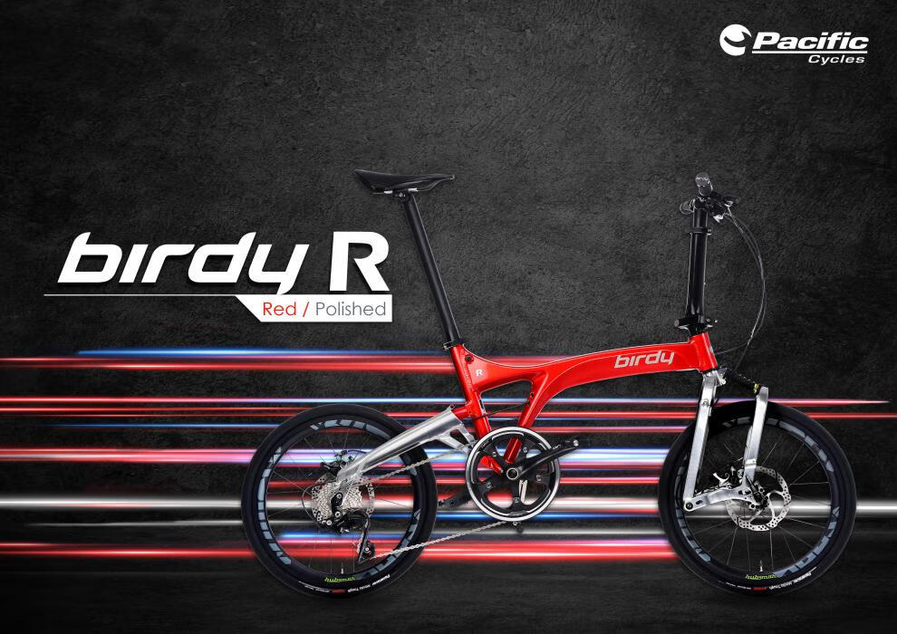 birdy折叠车德国鸟车代理 birdy r20 飊速款 406 碟刹折叠自行 银红