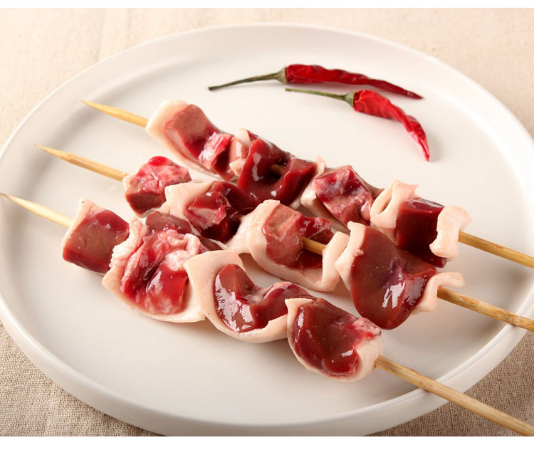 望京小腰40串鲜猪腰烧烤半成品小腰烧烤食材商用竹签小腰串