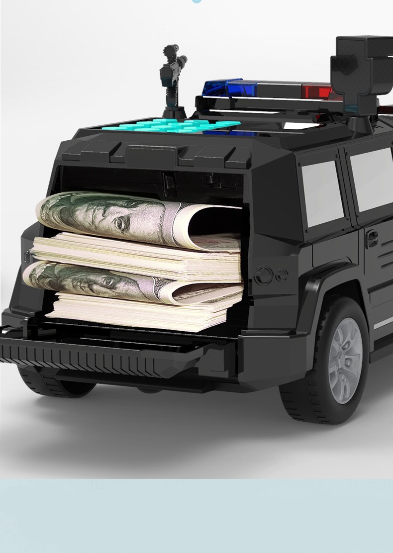 存钱罐儿童大容量运钞车指纹atm储存罐抖音同款运钞车存钱罐男孩生日