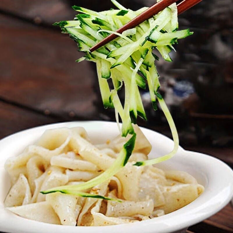 河南干面皮凉皮3斤5斤手工擀面皮凉拌素食河南特产小吃散装 3斤纸箱装