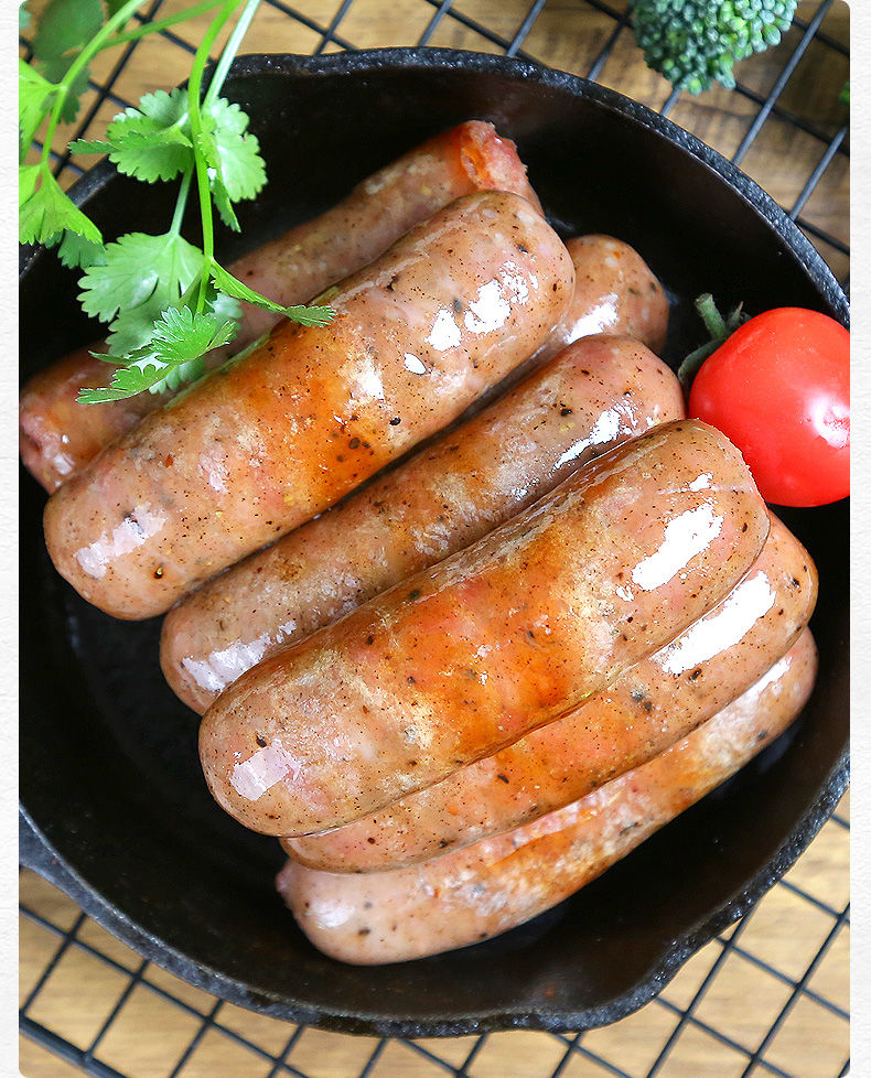 辅兴坊火山石烤肠纯地道热狗肠黑胡椒脆皮香肠烤肉肠商用黑椒20支