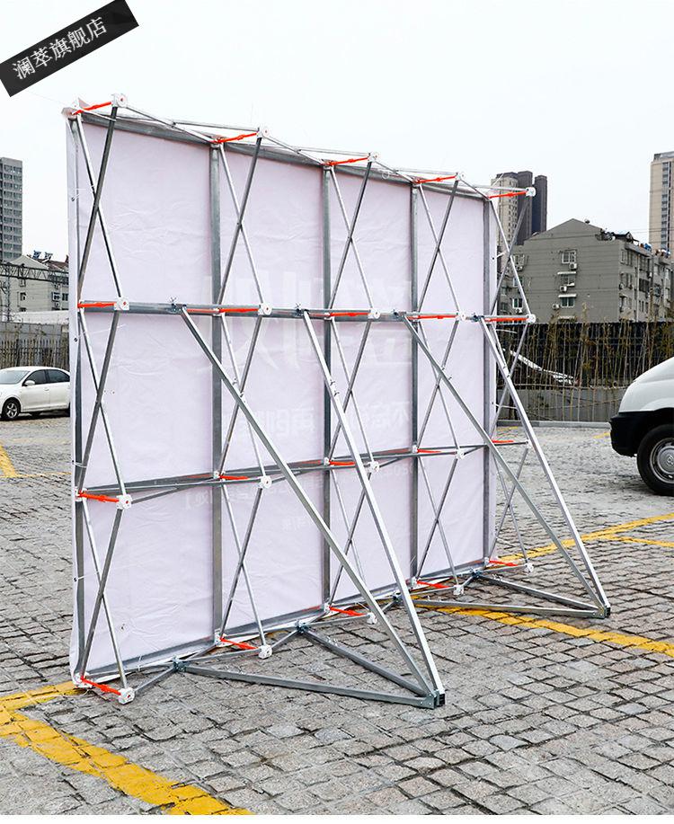 拉网展架 快展展架 会展展架拉网展架折叠海报架大型年会签名签到墙kt