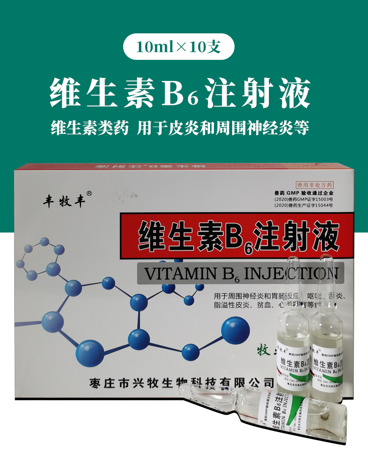 兽药兽用肠胃净 维生素b6注射液 b6针剂促食健胃呕吐皮炎宠物【图片