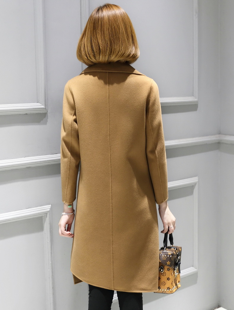 雅鹿2020年双面呢大衣毛呢子尼外套妮子中长零羊绒小个子高端女装冬天