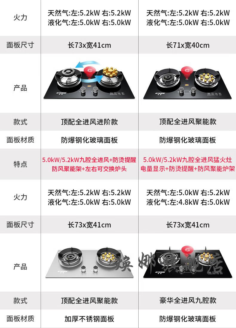 爱妻牌煤气灶双灶家用燃气灶嵌入式台式液化气猛火炉具天燃气 特惠款