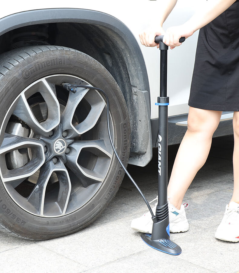 giant捷安特高压打气筒山地自行车家用汽车电动车篮球单车配件 黑蓝