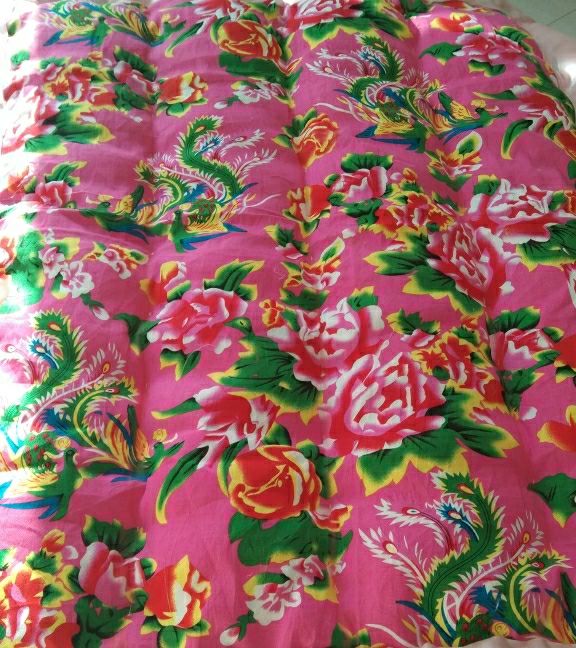 复古怀旧棉被东北大花布被子被芯手工棉花单人双人传统包边被绿色大