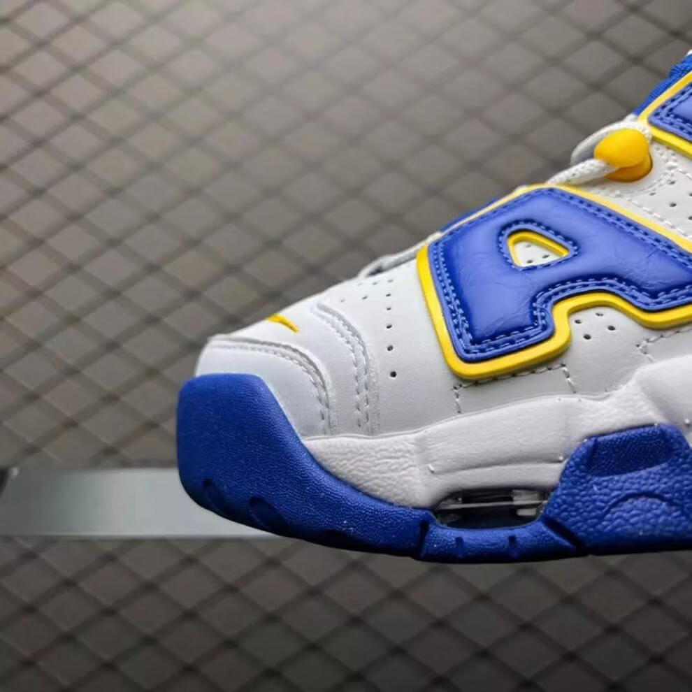 皮蓬大air熊猫樱花粉时尚潮流鞋复古白淡蓝中帮情侣休闲鞋 pp灰大勾