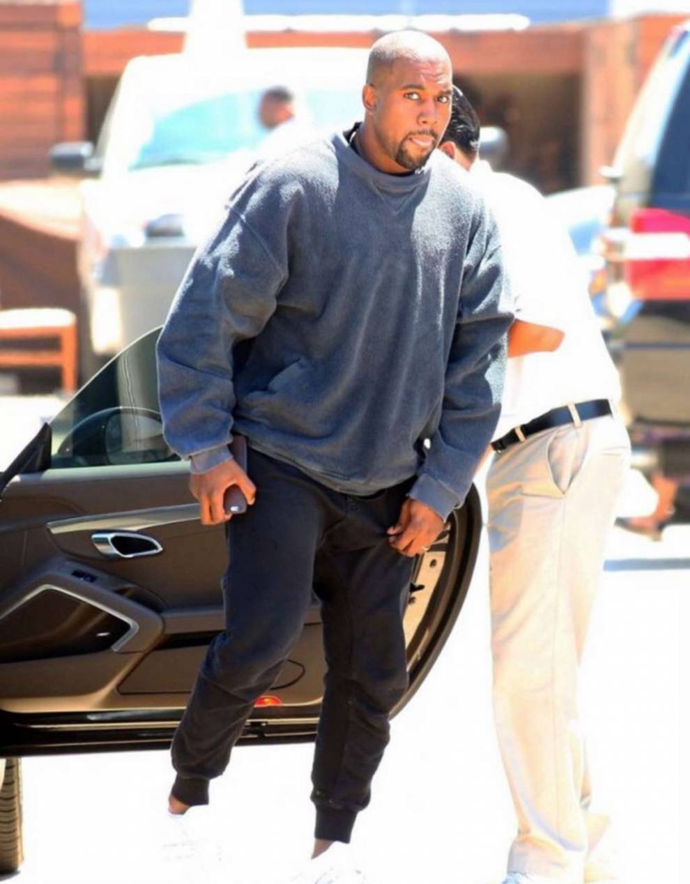 梦迪寇侃爷yeezy神裤kanye椰子裤宽松吊裆裤哈伦裤男破坏裤休闲裤子男