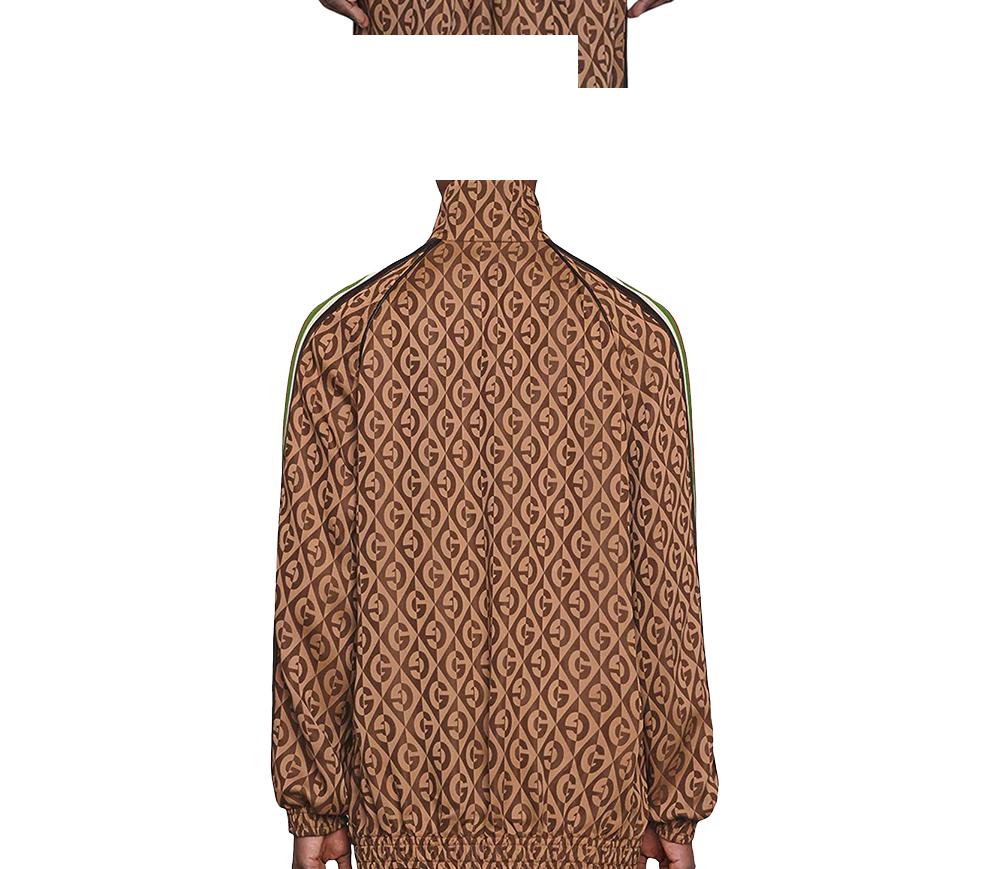 gucci 古驰印花拉链休闲夹克 古奇男士高领立领长袖外套上衣 587358 s