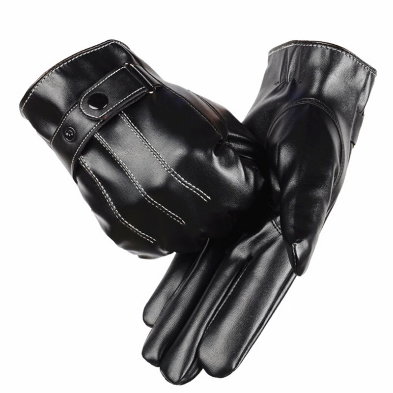 皮手套男冬季可触屏 冬季个性加绒加厚保暖皮手套青少年高中学生韩版