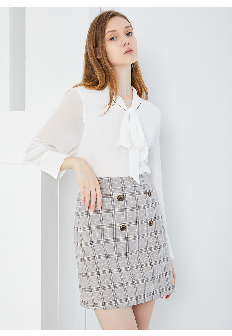 prich衣恋官方集团依恋衬衫女春季气质设计感小众系带衬衫女上衣象牙