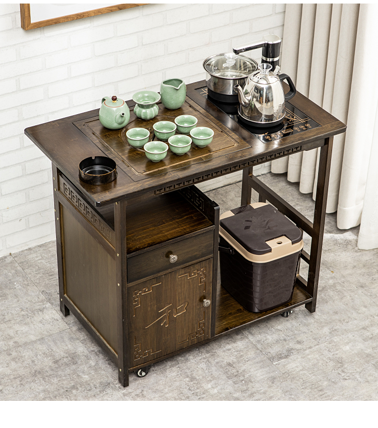 茶桌家用小型茶台茶机茶具一体移动茶几阳台茶车泡茶桌烧水壶一体茶具