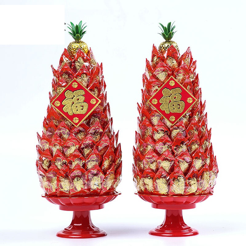 糖果莲花糖塔七彩莲花塔供奉菠萝塔礼佛佳品敬佛拜神