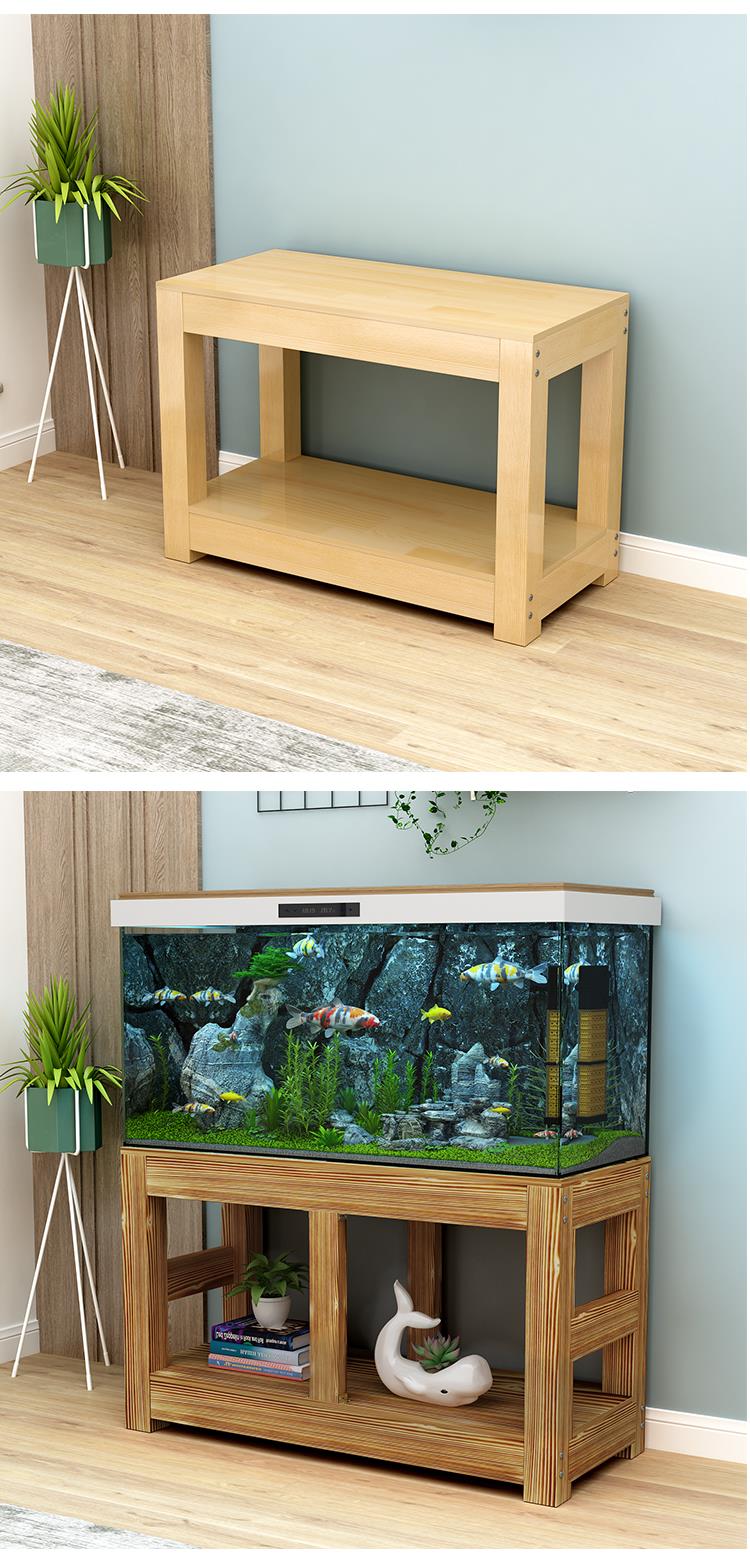 放鱼缸的桌子 鱼缸底柜 鱼缸底座鱼缸置物架实木鱼缸底柜鱼缸架鱼缸