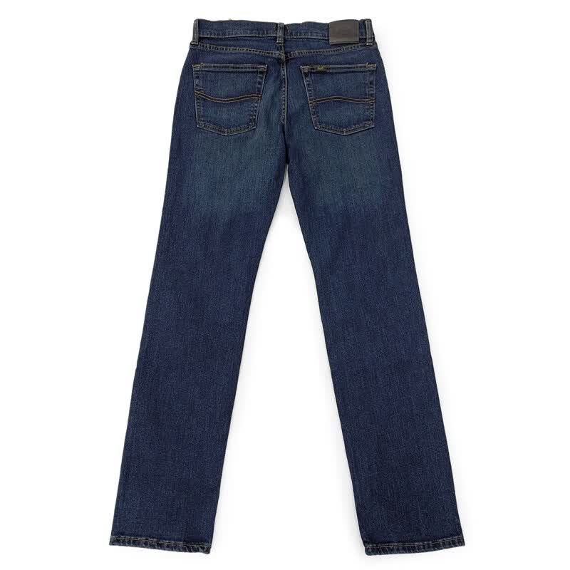 美国lee李牛仔裤青年水洗色中腰标准显瘦微弹直筒舒适百搭男夏季薄款