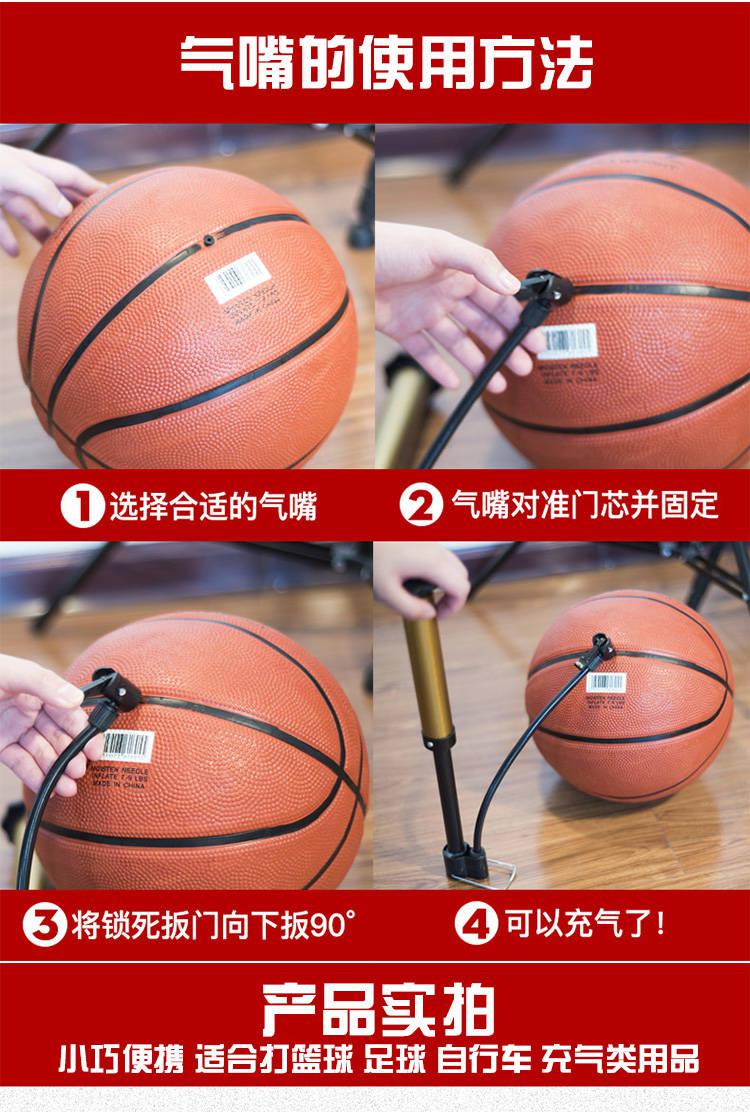 篮球打气筒气针 蓝球打气针 通用篮球打气筒足球充气针装备自行车迷你