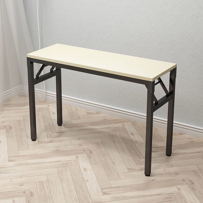 家用折叠长方形木头色桌子条桌台式电脑桌吃饭桌摆摊桌子小户型 木纹