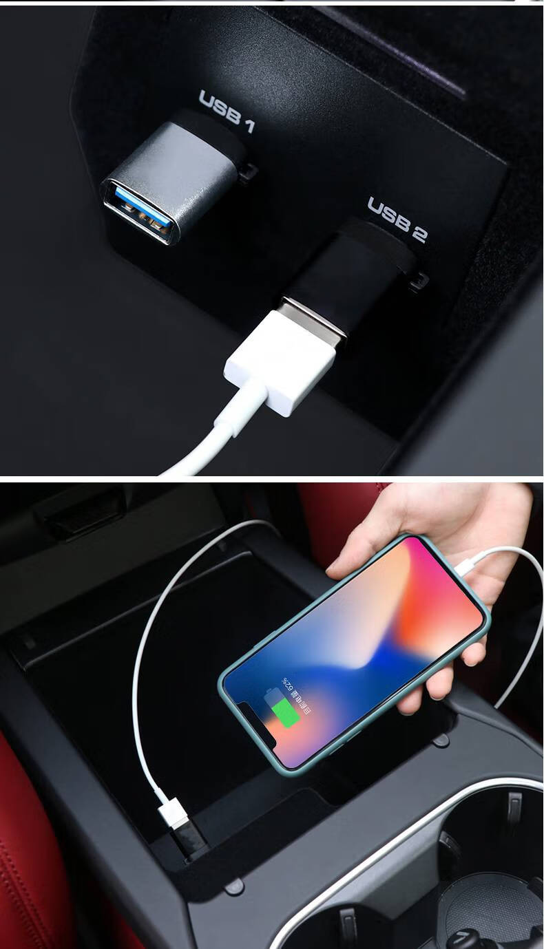 迪彦保时捷车载充电器typec转接头usb转换器手机数据线卡宴macan帕拉