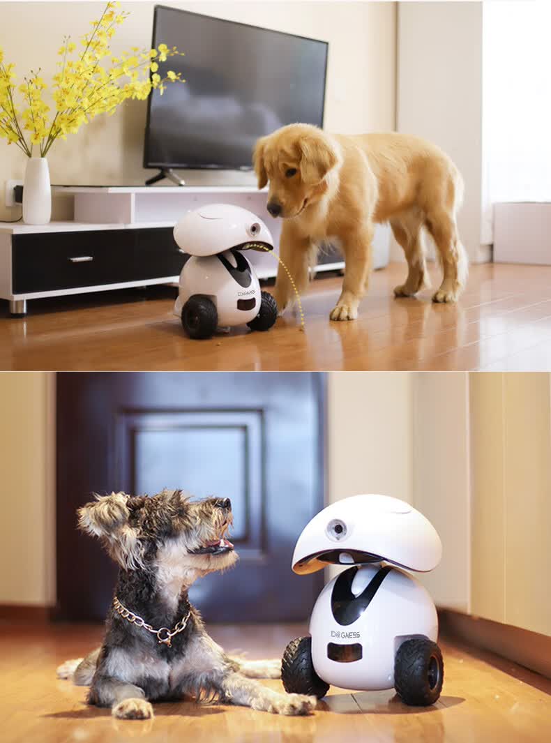 远程遥控机器人宠物陪伴智能机器人狗狗远程遥控家居监控摄像机投食器
