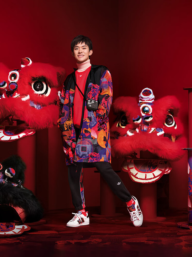 adidas阿迪达斯三叶草 superstar 新年款易烊千玺同款男女经典运动鞋