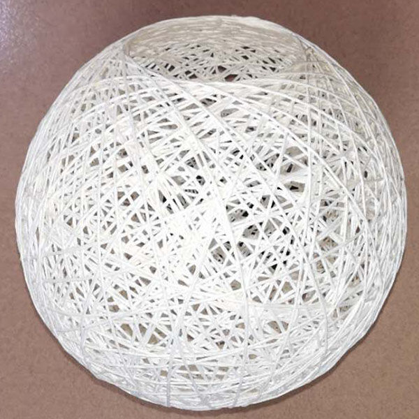 藤艺麻球灯罩外壳防刺眼y麻球编织大鸟巢灯圆藤球餐厅卧室防爆 米黄色