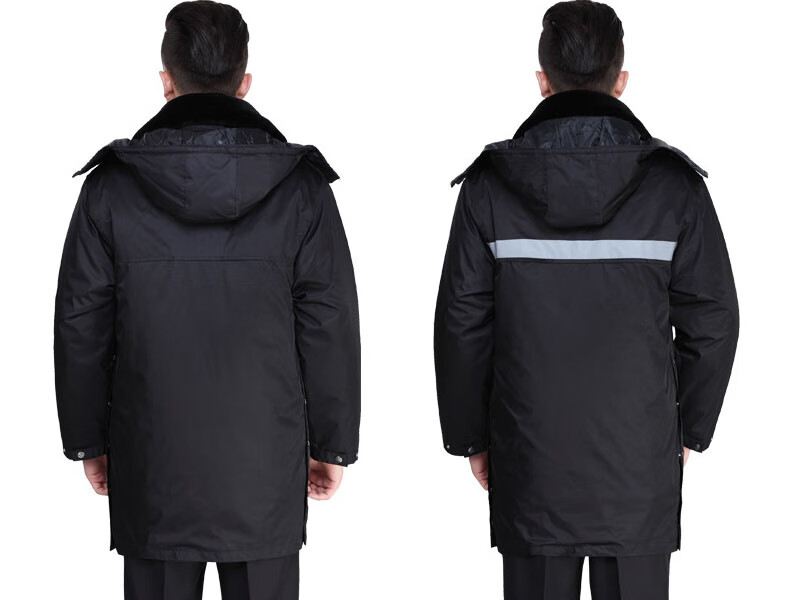 布来仕尼保安棉服男冬季加厚反光条工作服棉衣公司物业执勤多功能防寒